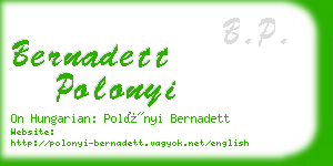 bernadett polonyi business card